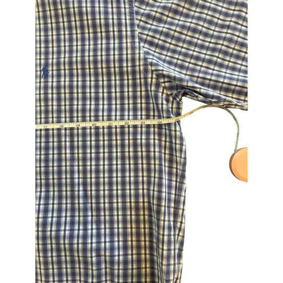 RALPH LAUREN Blake Fit Bundle of 2 Blue Plaid Short Sleeve Button Down LARGE - Picture 4 of 7